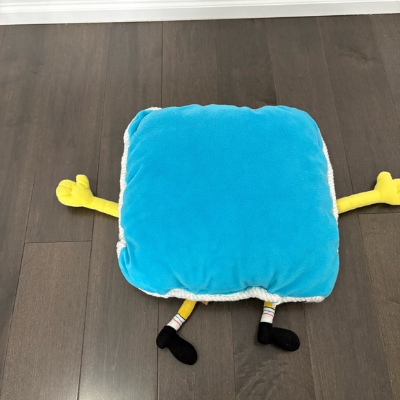 Vintage 3D SpongeBob SquarePants, Plush Throw Pillow, Extended Arms, & Legs - Picture 3 of 6